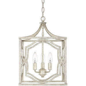 Blakely 3 Light 12.25 inch Antique Silver Foyer Ceiling Light, Convertible Dual Mount