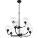 Glenda 9 Light 30 inch Flat Black Chandelier Ceiling Light