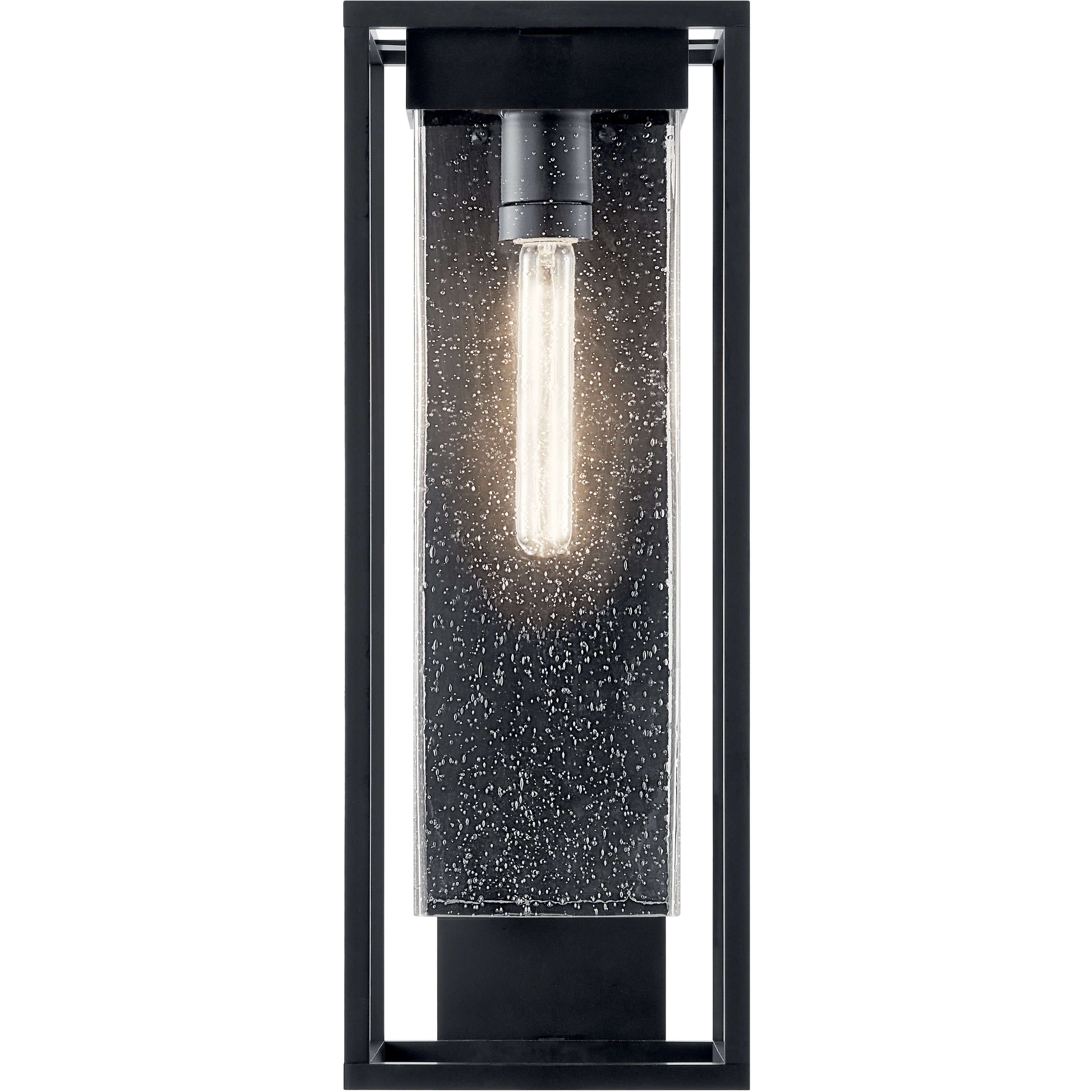 Mercer 1 Light 24 inch Black with Silver Highlights Outdoor Wall Sconce, Large