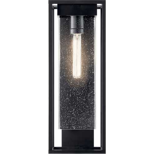 Mercer 1 Light 24 inch Black with Silver Highlights Outdoor Wall Sconce, Large