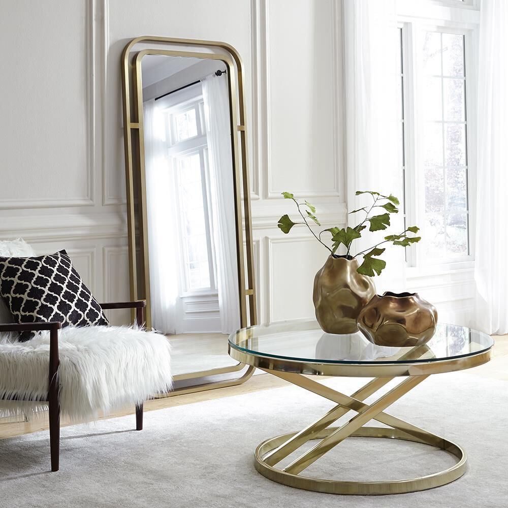 Dearborn 72 X 30 inch Brass Mirror