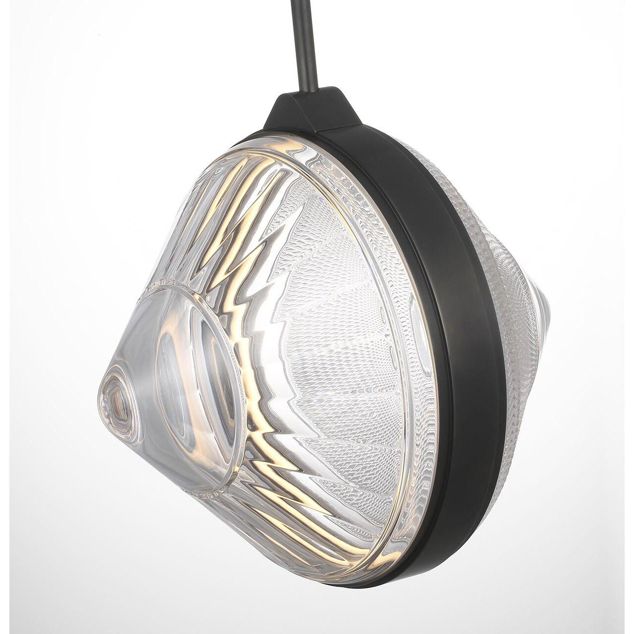 Waterford Copper Coast LED 15 inch Bronze Karo and Olive Cut Pendant Ceiling Light