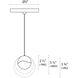 Grapes LED 3 inch Satin Nickel Pendant Ceiling Light in White Glass