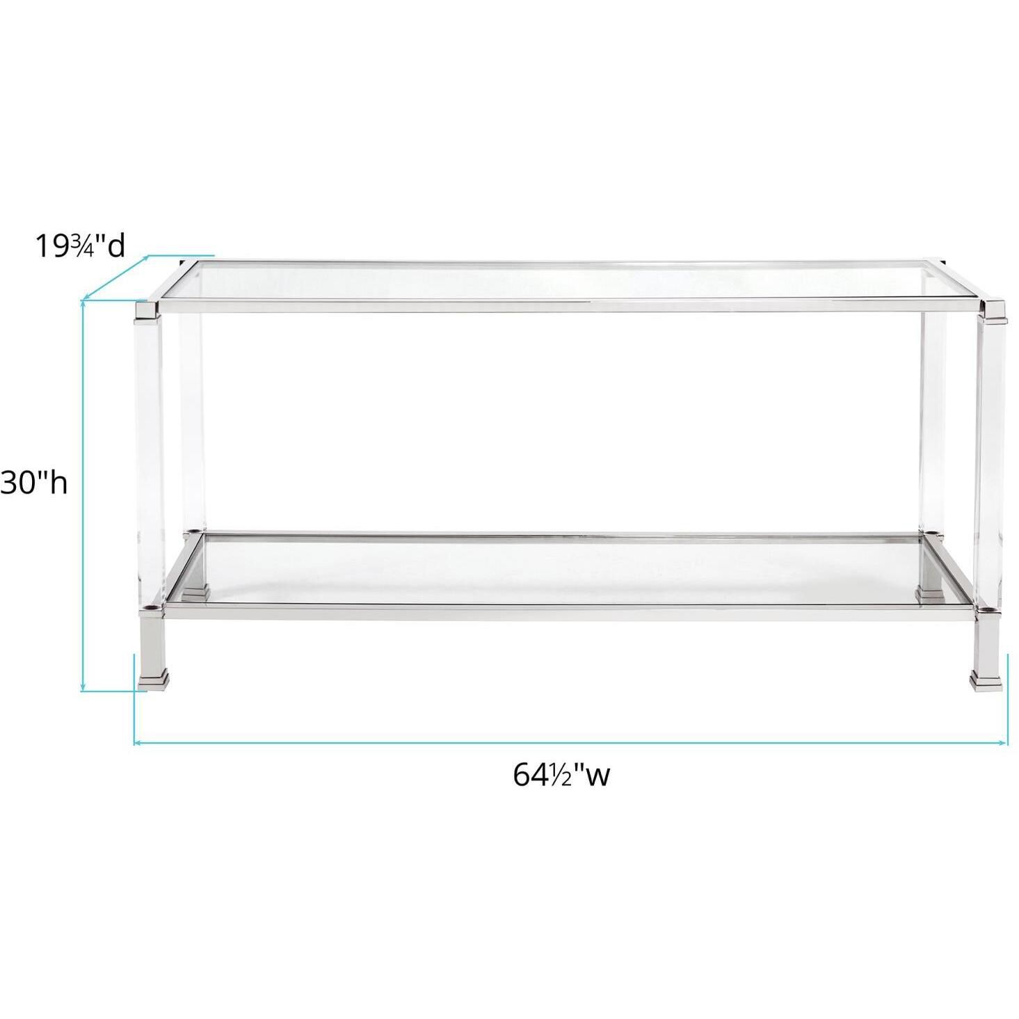 Clare 63 inch Silver Console Table