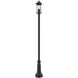 Tiberius 4 Light 119.25 inch Black Outdoor Post Mounted Fixture