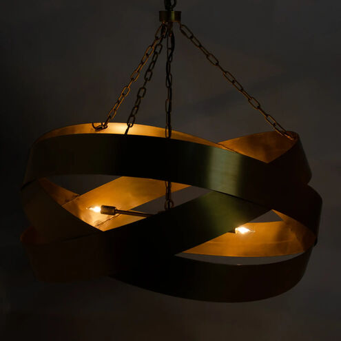 Orion 4 Light 38 inch Antique Brass Pendant Ceiling Light