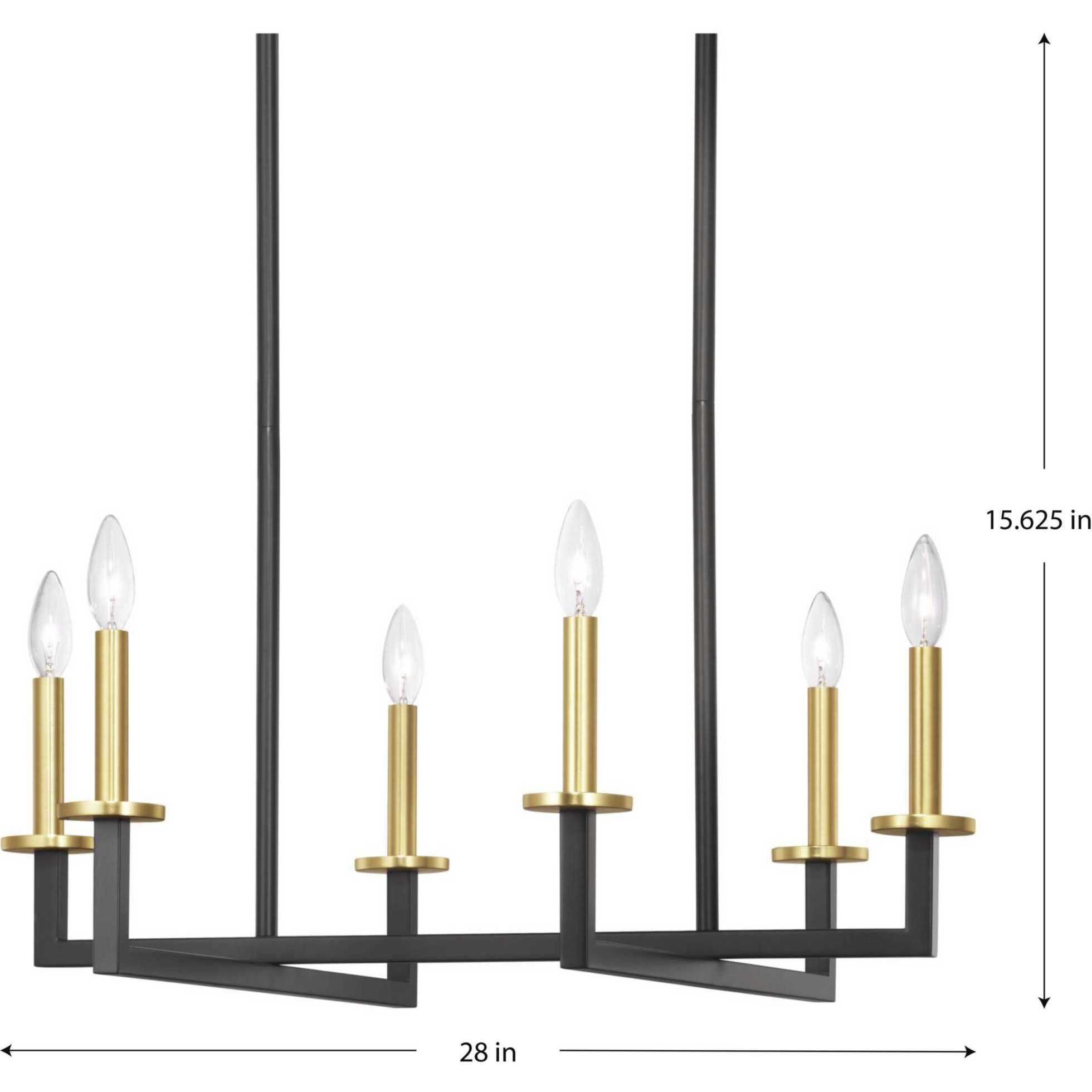 Blakely 6 Light 28 inch Graphite Chandelier Ceiling Light, Design Series