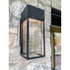Townhouse LED 12 inch Galaxy Black/Stainless Steel Outdoor Wall Lantern