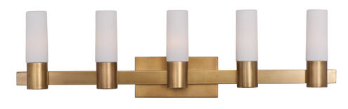 Contessa 5 Light 37 inch Natural Aged Brass Bath Light Wall Light