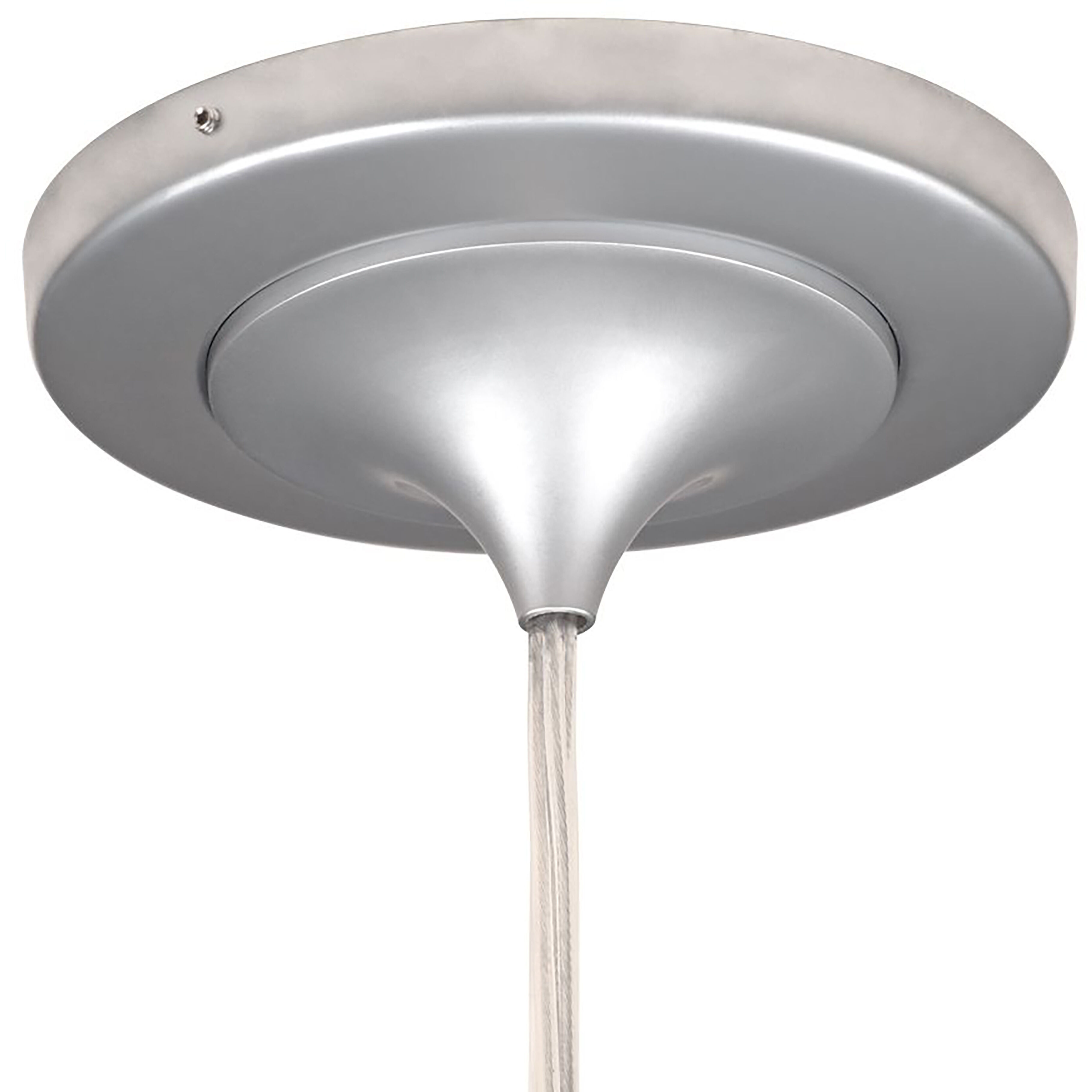 Vibe 1 Light 5.5 inch Matte Chrome Pendant Ceiling Light in Glacier Glass
