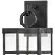 Estate Series Porter Outdoor Wall Mount Lantern in Aged Zinc, Non-LED, Open Air