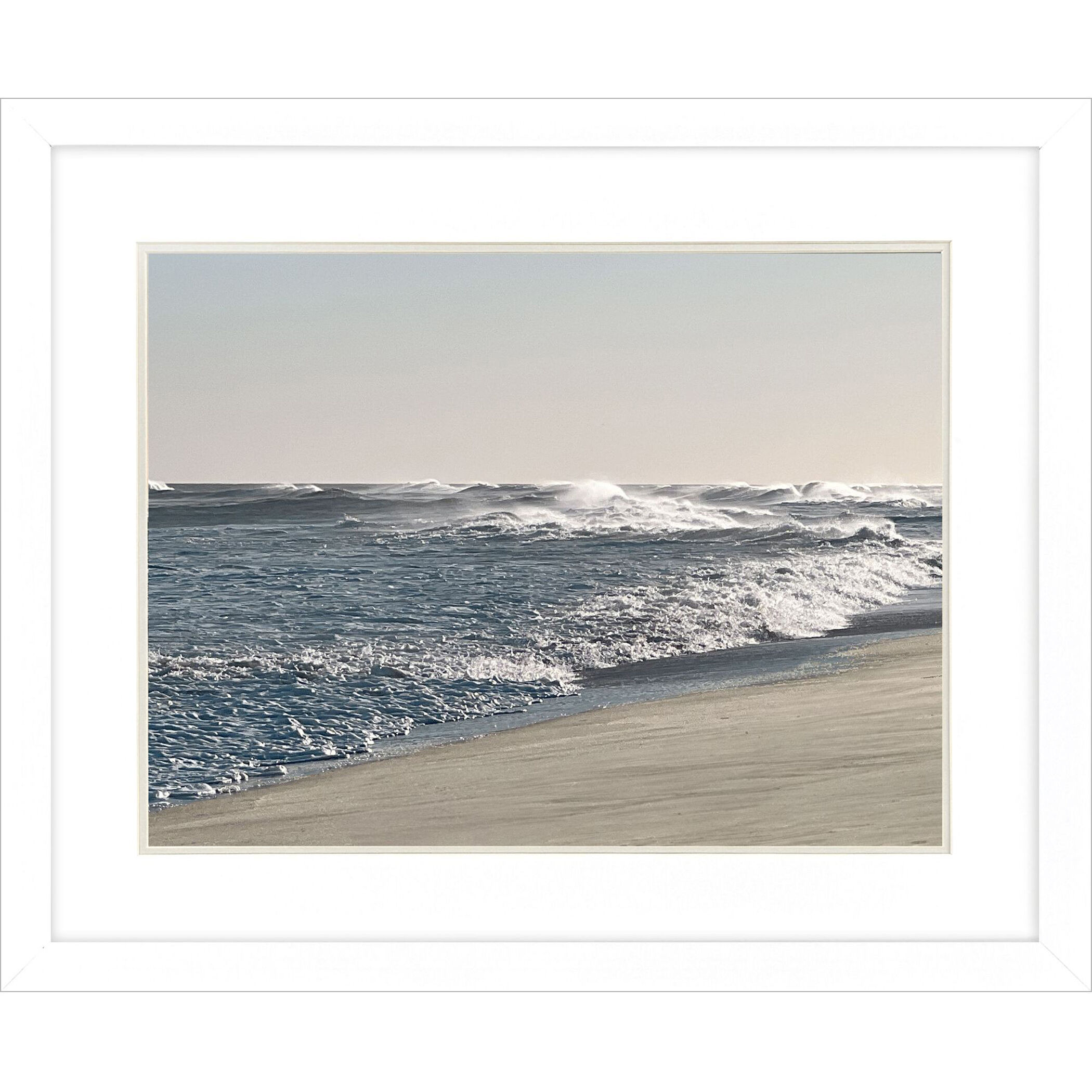 Peaceful Horizon Blue and Beige Framed Art, Propac