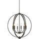 Colson 26 inch 60.00 watt Etruscan Bronze Chandelier Ceiling Light in No Shade