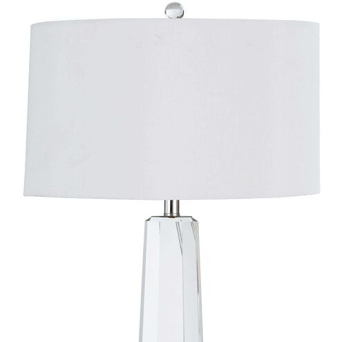 Tapered Hex 32 inch 100.00 watt Clear Table Lamp Portable Light