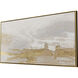 Sandstorm Gold Gray and Beige and Metallic and White Canvas