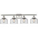 Ballston Large Bell LED 36 inch Brushed Satin Nickel Bath Vanity Light Wall Light in Seedy Glass, Ballston