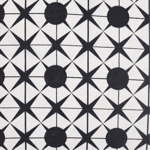 Dann Foley 24 inch Black and White Geometric Pattern Decorative Pillow