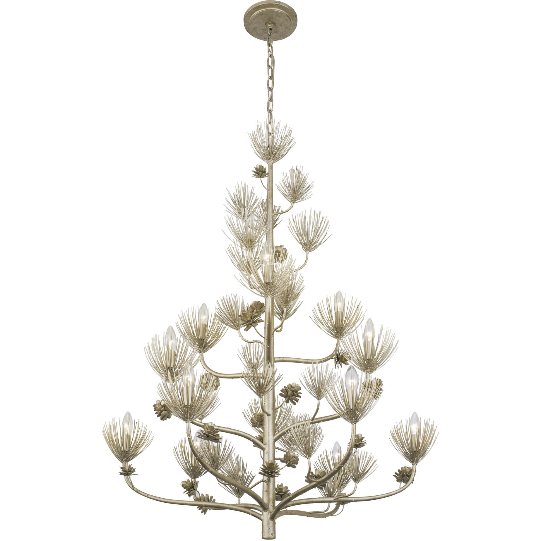 Pinion 12 Light 40 inch Zen Gold Chandelier Ceiling Light
