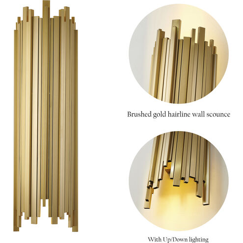 Canada 2 Light 5 inch Gold Wall Sconce Wall Light
