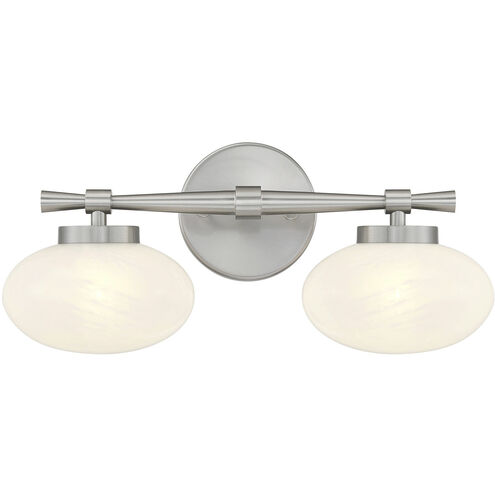Barrow 2 Light 17 inch Satin Nickel Bathroom Vanity Light Wall Light