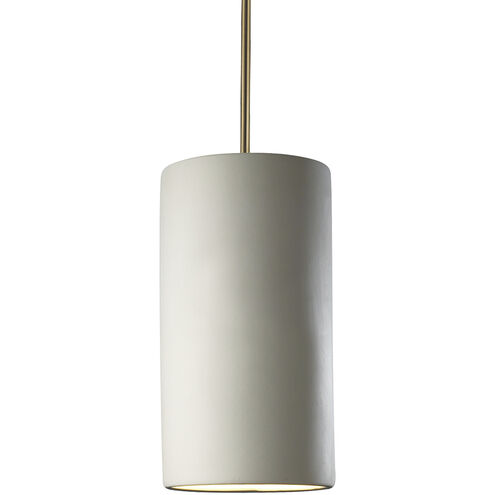 Radiance Collection 1 Light 7 inch Greco Travertine with Polished Chrome Pendant Ceiling Light
