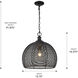 Calypso 1 Light 15.75 inch Matte Black Pendant Ceiling Light, Medium