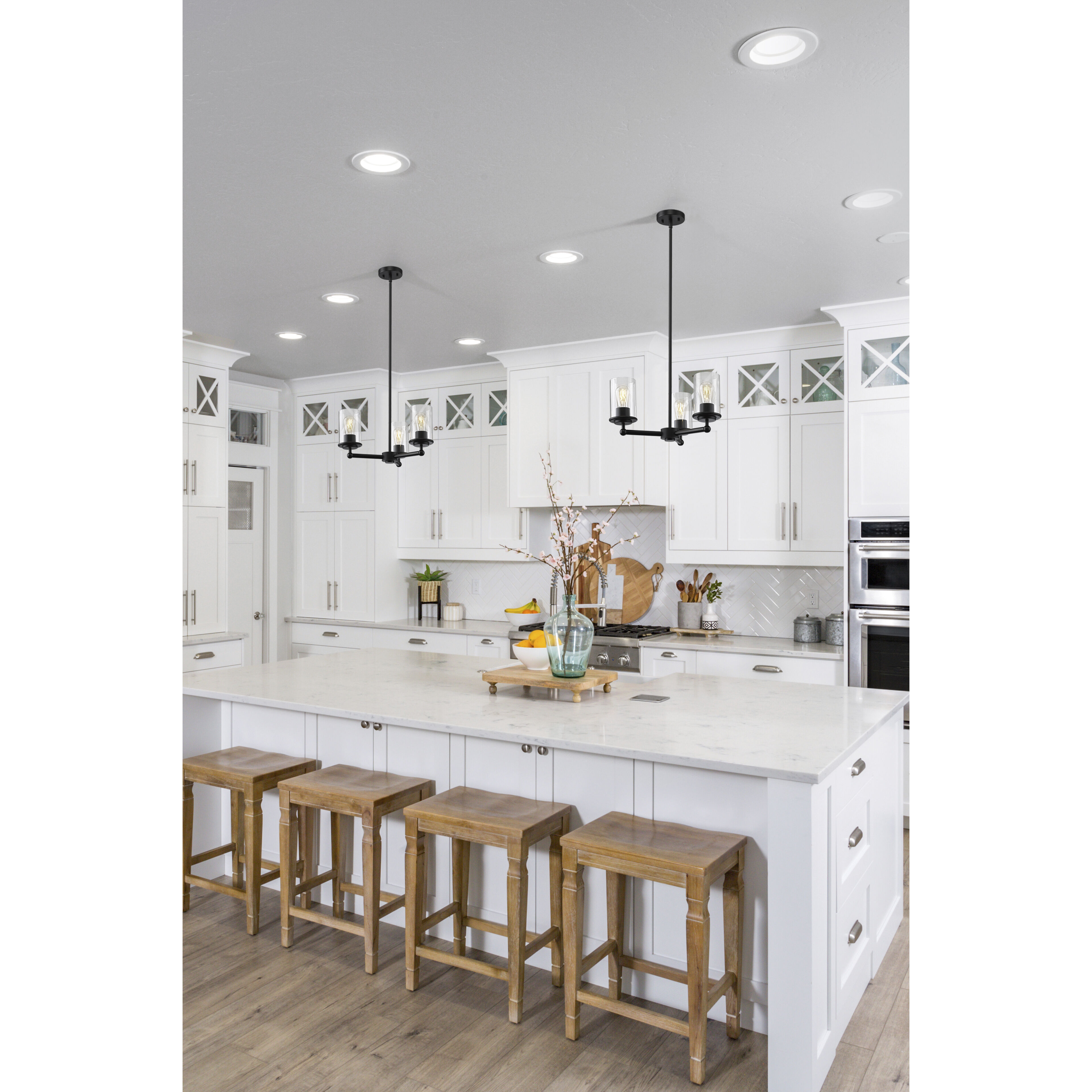 Thayer 3 Light 19 inch Matte Black Chandelier Ceiling Light