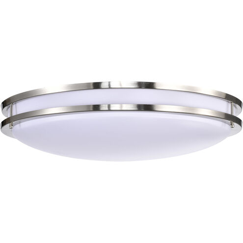 Glamour LED 24 inch Brushed Nickel Flush Mount Ceiling Light