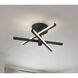 Knoll LED 18.5 inch Black Semi Flush Mount Ceiling Light