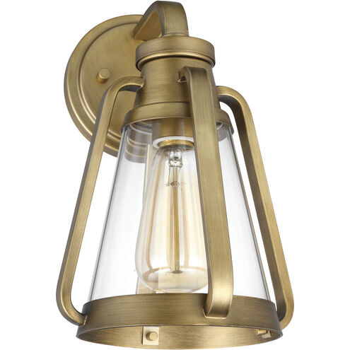 Everett 1 Light 7.13 inch Natural Brass Bathroom Vanity Lights Wall Light