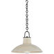 Pottersville 1 Light 12.5 inch Distressed Bronze and Ceramic Ivory Crackle Pendant Ceiling Light