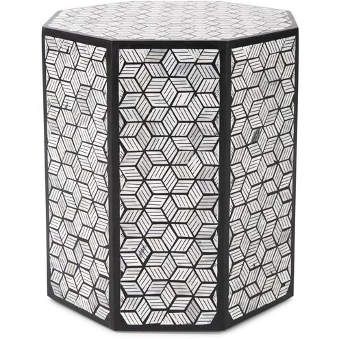 Avanti 18 X 16 inch Black and White End Table