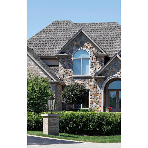 Gannon 3 Light 33.5 inch Black Outdoor Pier Mounted Fixture in G9