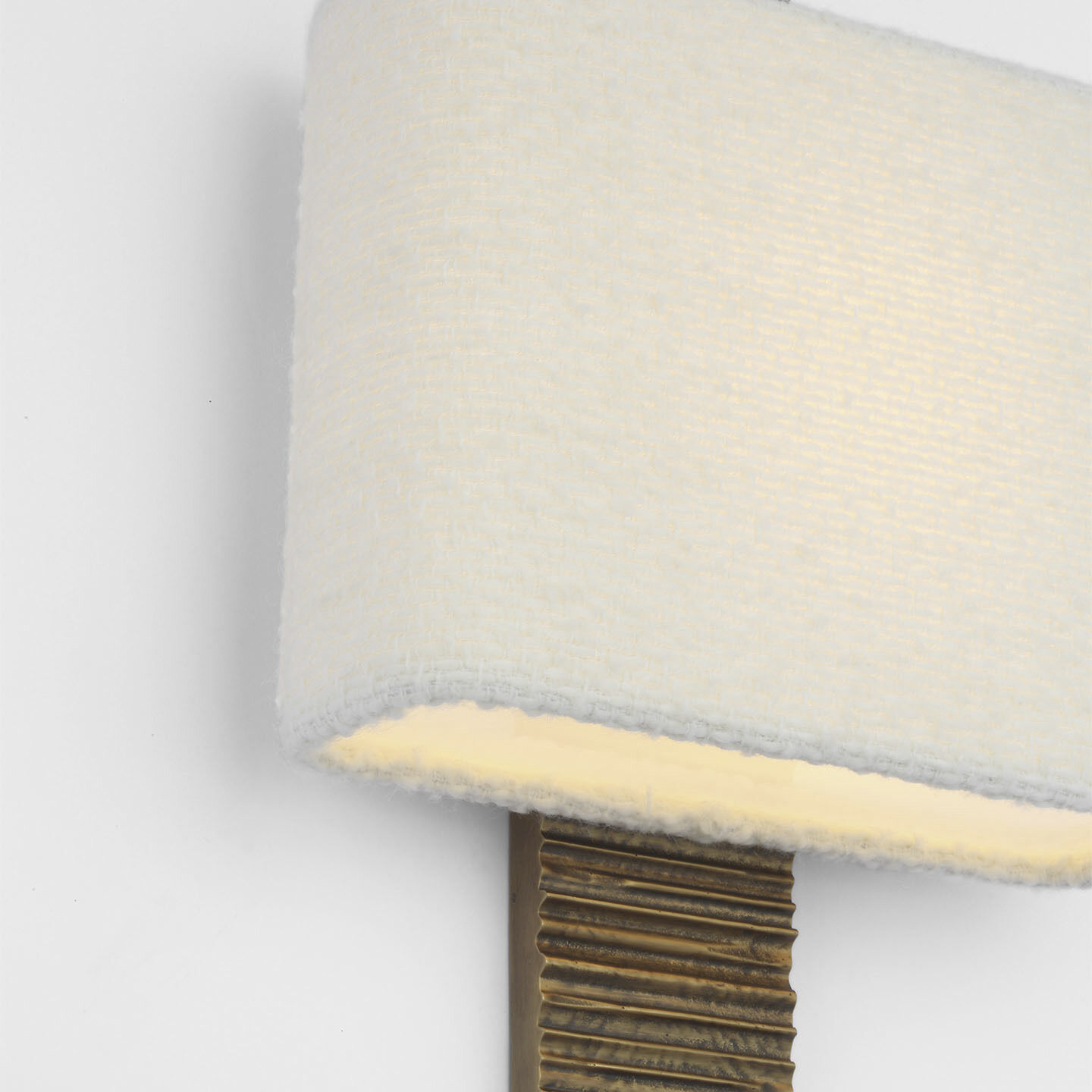 Anne-Marie Barton Fumar Tail Sconce Wall Light in Ridged Tombac