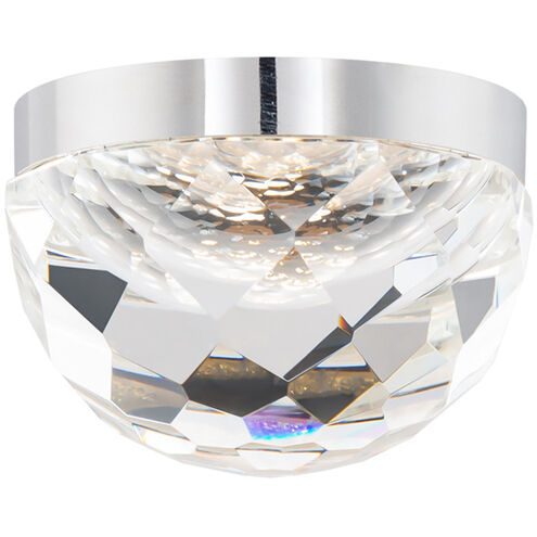 Cascade 1 Light 6 inch Polished Nickel Flush Mount Ceiling Light
