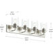 Merry 4 Light 30 inch Brushed Nickel Bath Vanity Wall Light