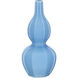Sky Blue 18 inch Octagonal Double Gourd Vase