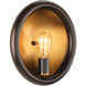Prewitt 1 Light 11.75 inch Antique Bronze Wall Sconce Wall Light