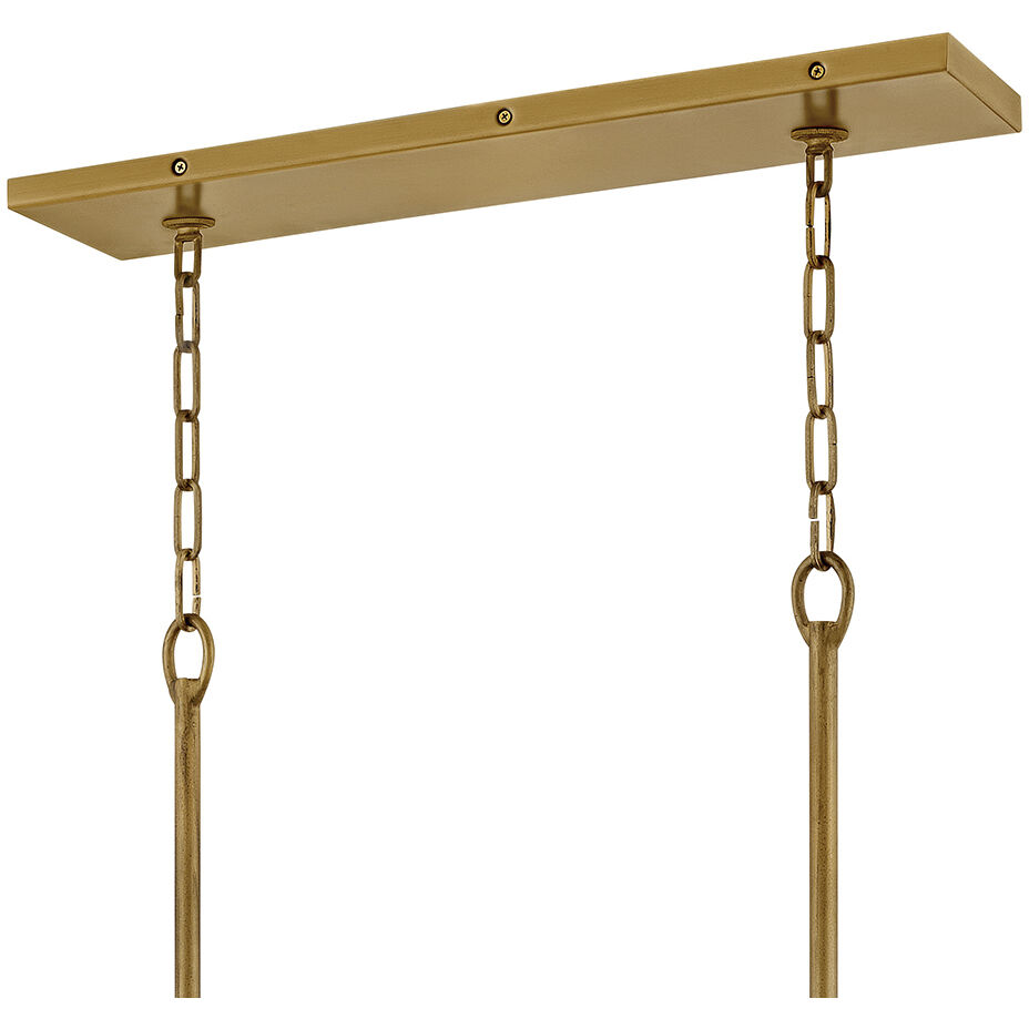 Lisa McDennon Flora 60 inch Burnished Gold Indoor Linear Chandelier Ceiling Light