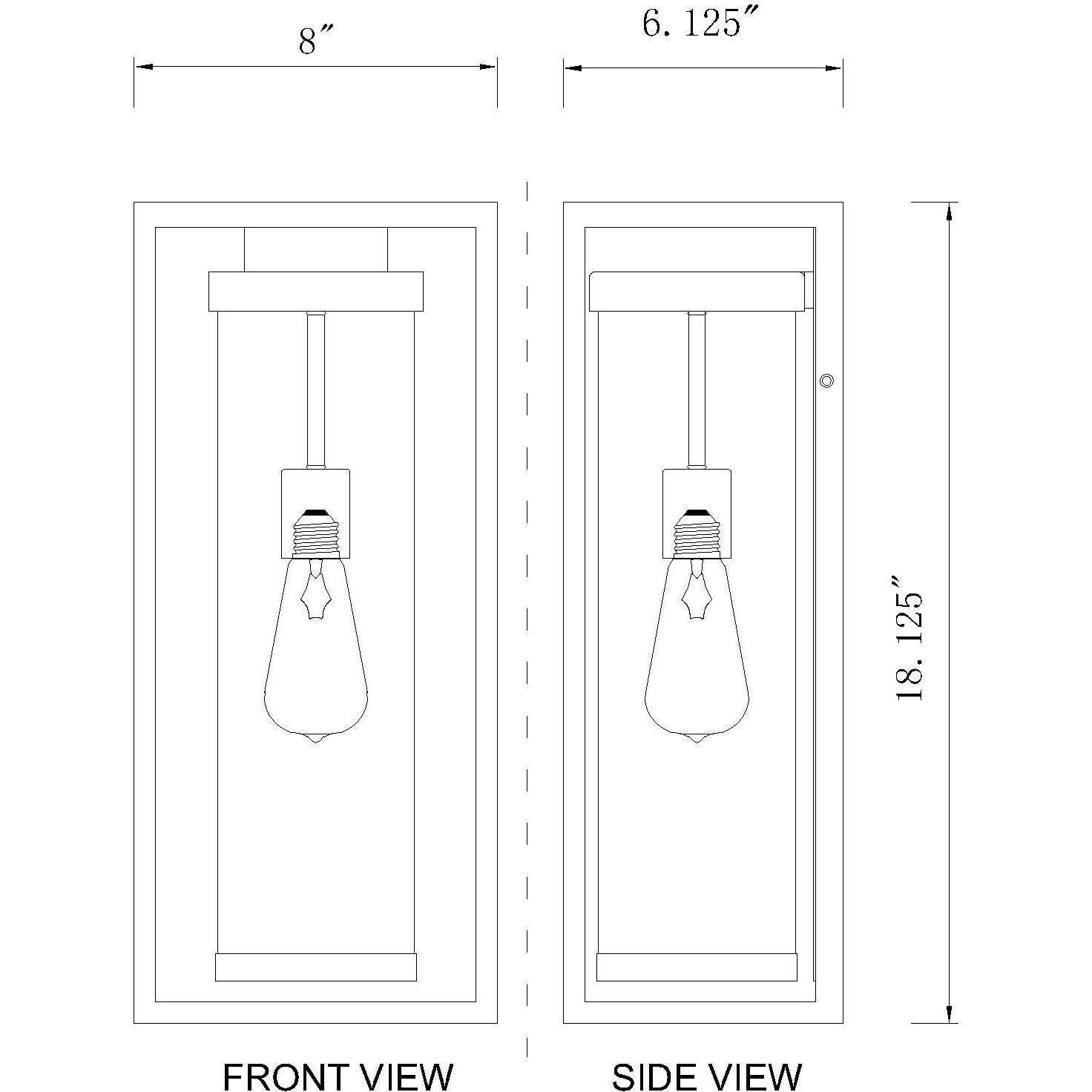Dunbroch 1 Light 18.25 inch Deep Bronze and Outdoor Brass Outdoor Wall Light