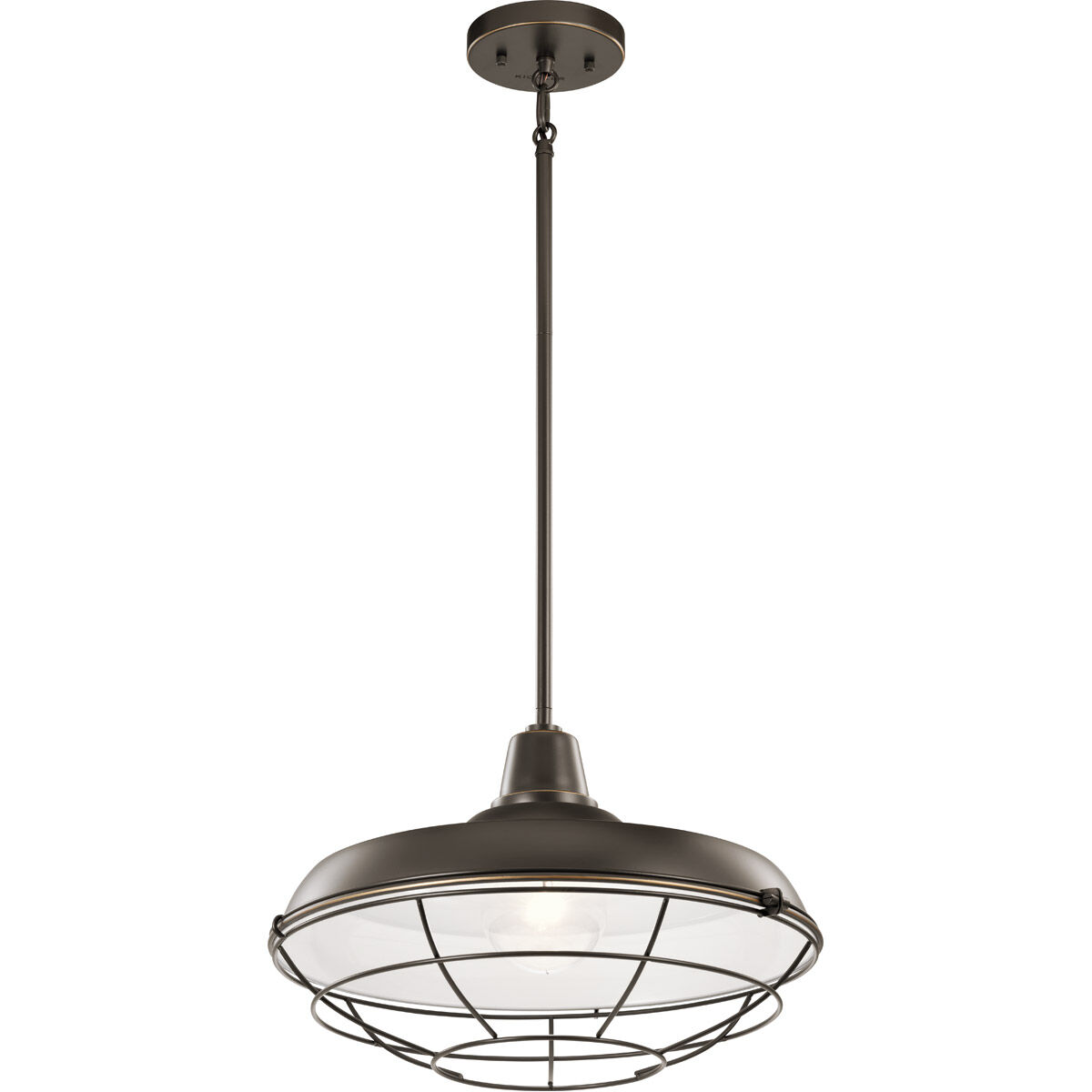 Pier 1 Light 17 inch Olde Bronze Pendant/Semi Flush Ceiling Light