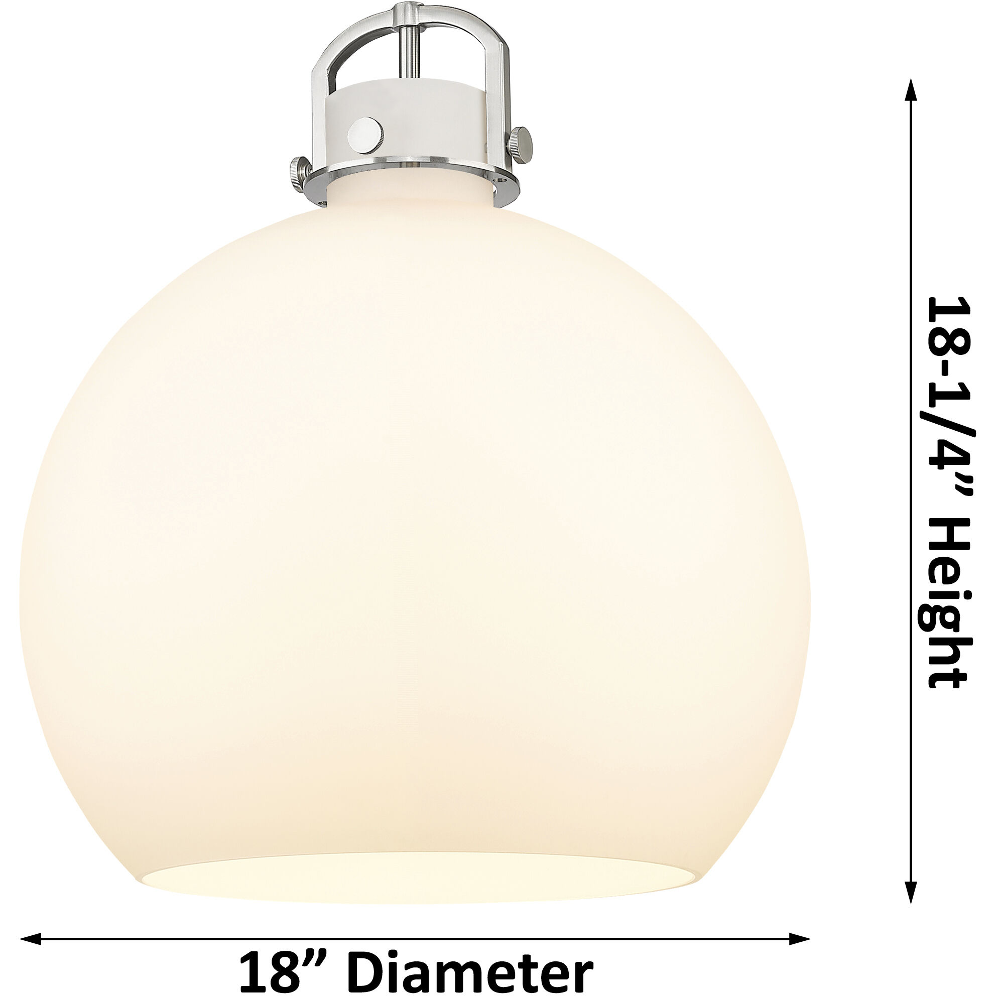 Newton Sphere 1 Light 18 inch Satin Nickel Pendant Ceiling Light in Clear Glass