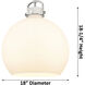 Downtown Urban Newton Sphere 1 Light 18 inch Polished Nickel Pendant Ceiling Light in Matte White