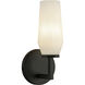 Alora Mood Krysta 1 Light 3.75 inch Matte Black Bath Vanity Light Wall Light