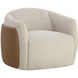 Caris Santa Cruz Oatmeal / Milliken Cognac Swivel Lounge Chair