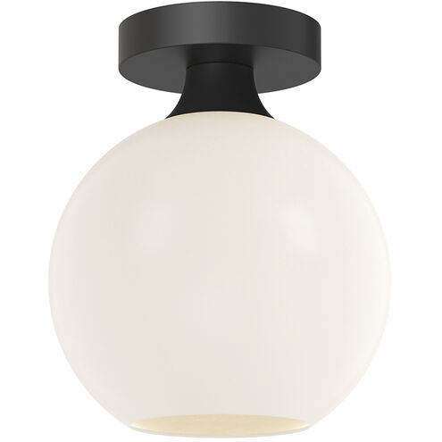 Alora Mood Castilla 1 Light 7.88 inch Matte Black Flush Mount Ceiling Light in Opal Glass