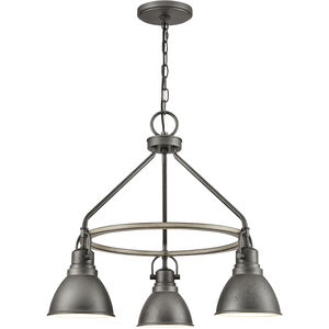 North Shore 3 Light 24 inch Iron with Palisade Gray Outdoor Pendant