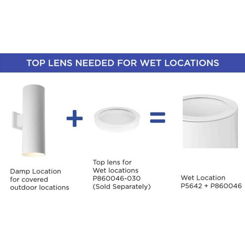 Cylinder Outdoor Wall Cylinder in Metallic Grey, LED Lamping, Progress LED