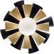 Daphne 1 Light 24 inch Matte Black and French Gold Convertible Flush Mount Ceiling Light, Smithsonian Collaboration