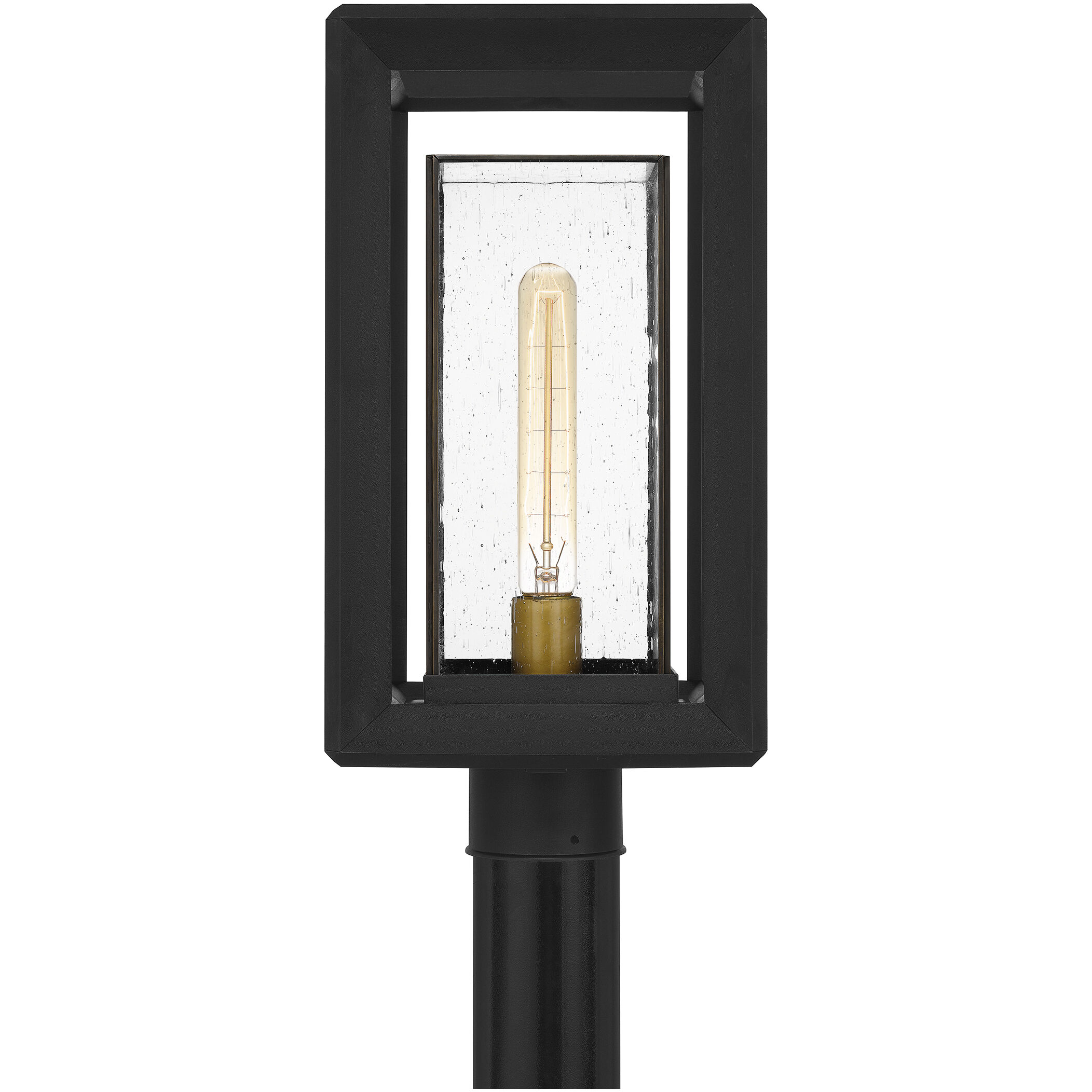 Infinger 1 Light 17.5 inch Earth Black Outdoor Post Lantern, Large